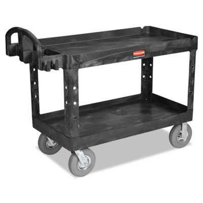 Rubbermaid 4546-10 Utility Cart w/Lipped Shelf, Pneumatic Wheels (Large) -  All Utility Carts - Utility Carts