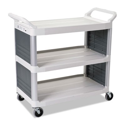 Rubbermaid 4092 Utility Cart 3-Shelf - Off-White