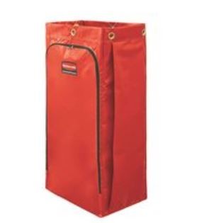 Rubbermaid 1966882 Janitor Cart Replacement Bag, 26 gallon 4/Case - Red