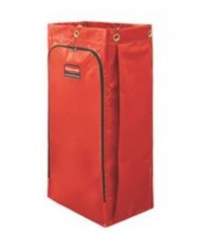 Rubbermaid 1966882 Janitor Cart Replacement Bag, 26 gallon 4/Case - Red